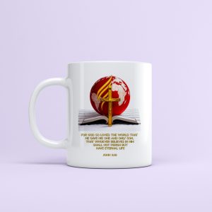 Jumbo / Regular Mug AAA-grade white ceramic jumbo mug, dishwasher-safe and microwave-proof, with a 444ml or 325ml capacity. Features vibrant full-colour sublimation printing with a wrap-around design covering a 9.5 x 21cm area or a front print of 9.5 x 8.5cm. The mug has a sturdy handle and glossy finish, ideal for coffee or tea.