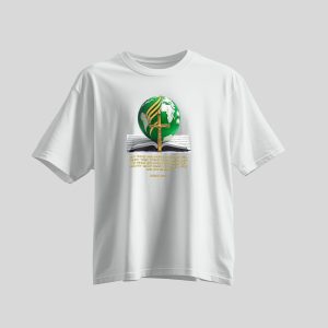 Christian T-Shirt Cotton crew neck Christian T-shirt with shiny gold Bible verses printed on the front, a premium quality faith-inspired scripture tee designed for men and women, combining comfort, durability, and stylish Christian apparel for everyday wear or as a meaningful gift.