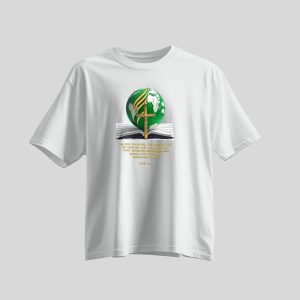 Christian T-Shirt Cotton crew neck Christian T-shirt with shiny gold Bible verses printed on the front, a premium quality faith-inspired scripture tee designed for men and women, combining comfort, durability, and stylish Christian apparel for everyday wear or as a meaningful gift.