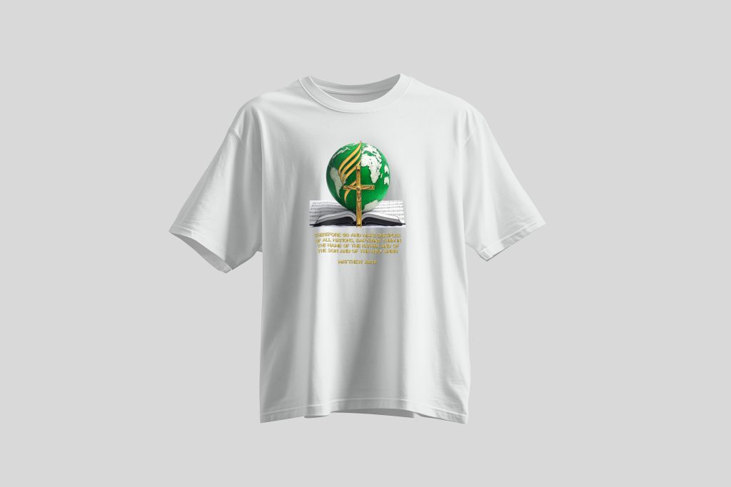 Christian T-Shirt Cotton crew neck Christian T-shirt with shiny gold Bible verses printed on the front, a premium quality faith-inspired scripture tee designed for men and women, combining comfort, durability, and stylish Christian apparel for everyday wear or as a meaningful gift.
