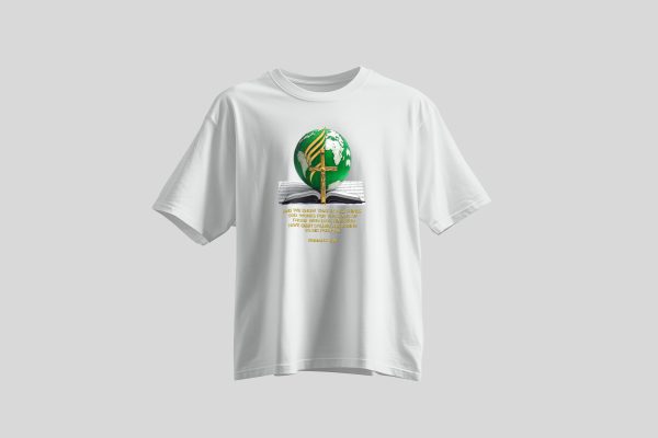 Christian T-Shirt Cotton crew neck Christian T-shirt with shiny gold Bible verses printed on the front, a premium quality faith-inspired scripture tee designed for men and women, combining comfort, durability, and stylish Christian apparel for everyday wear or as a meaningful gift.